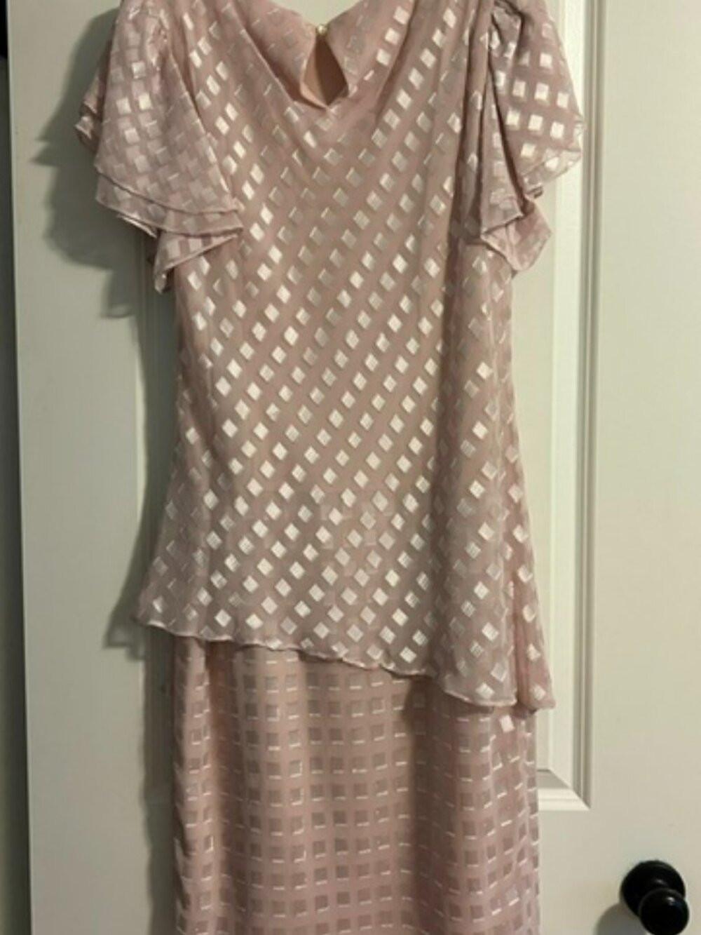 Vintage 1980's Patra Cocktail Pink Dress with Bow, Size Small - Picture 8 of 8